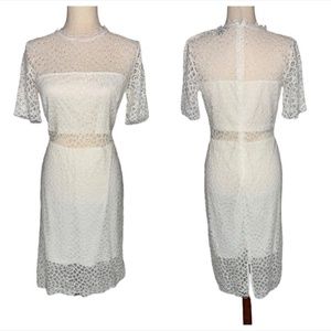 Love by Design White Lace Midi Cutout Dress| Size M